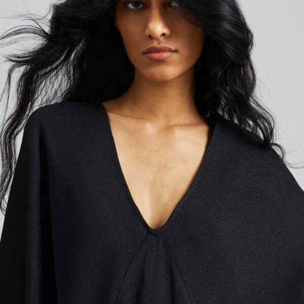 The Frankie Shop Lilia Kaftan Dress - Black - Oversized Minimalist Dresses in Black - Shop at Coveti