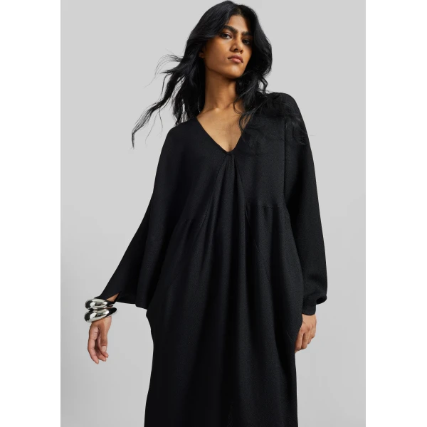 The Frankie Shop Lilia Kaftan Dress – Black, view 6