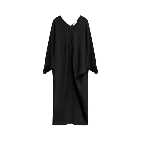 The Frankie Shop Lilia Kaftan Dress - Black - Oversized Minimalist Dresses in Black - Shop at Coveti