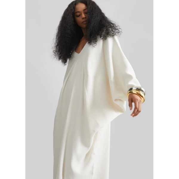 The Frankie Shop Lilia Kaftan Dress – Ivory, view 2