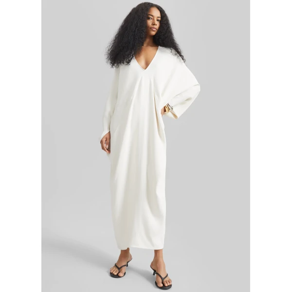 The Frankie Shop Lilia Kaftan Dress – Ivory, view 5
