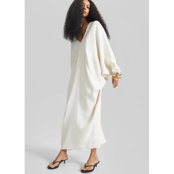 The Frankie Shop Lilia Kaftan Dress – Ivory, view 6