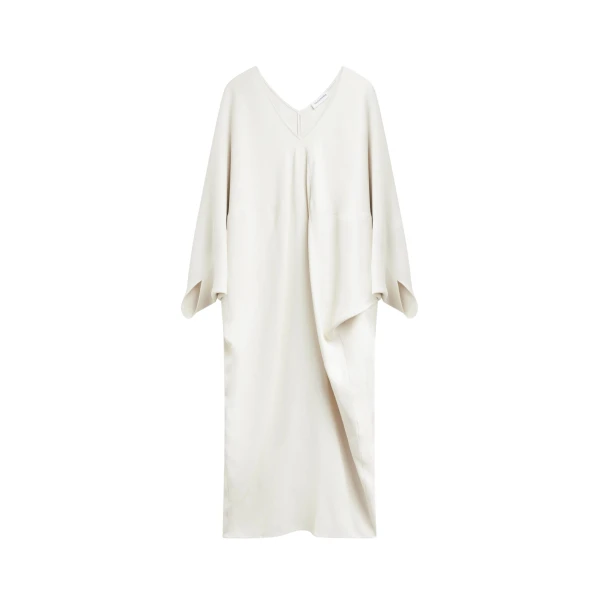 The Frankie Shop Lilia Kaftan Dress - Ivory - Oversized Minimalist Dresses in Ivory - Shop at Coveti