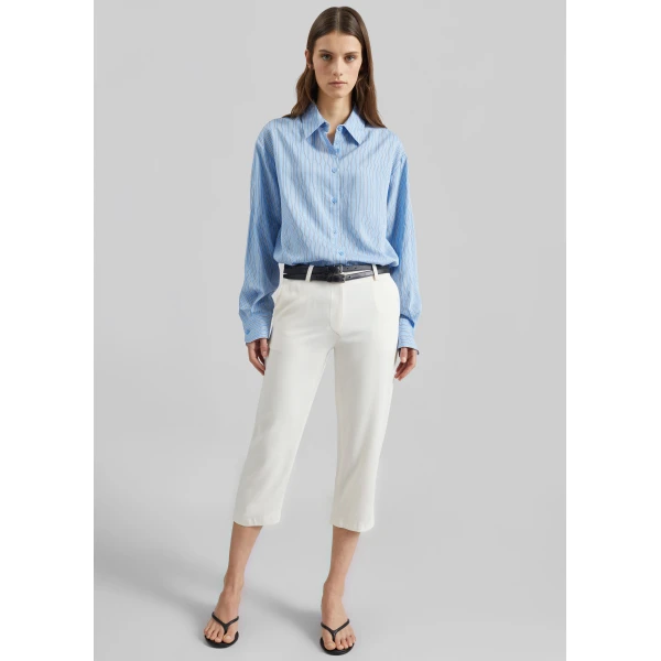 The Frankie Shop Lior Fluid Capri Pants – Ivory, view 2