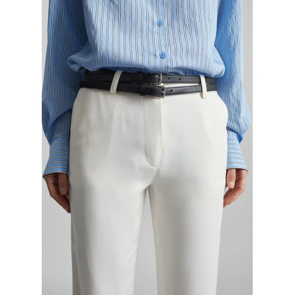 The Frankie Shop Lior Fluid Capri Pants – Ivory, view 4