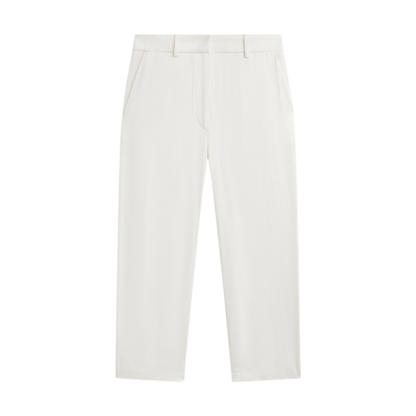 The Frankie Shop Lior Fluid Capri Pants - Ivory - Oversized Minimalist Pants in Ivory - Shop at Coveti