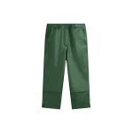 The Frankie Shop Lior Leather Capri Pants - Emerald - Oversized Minimalist Pants in Green - Shop at Coveti