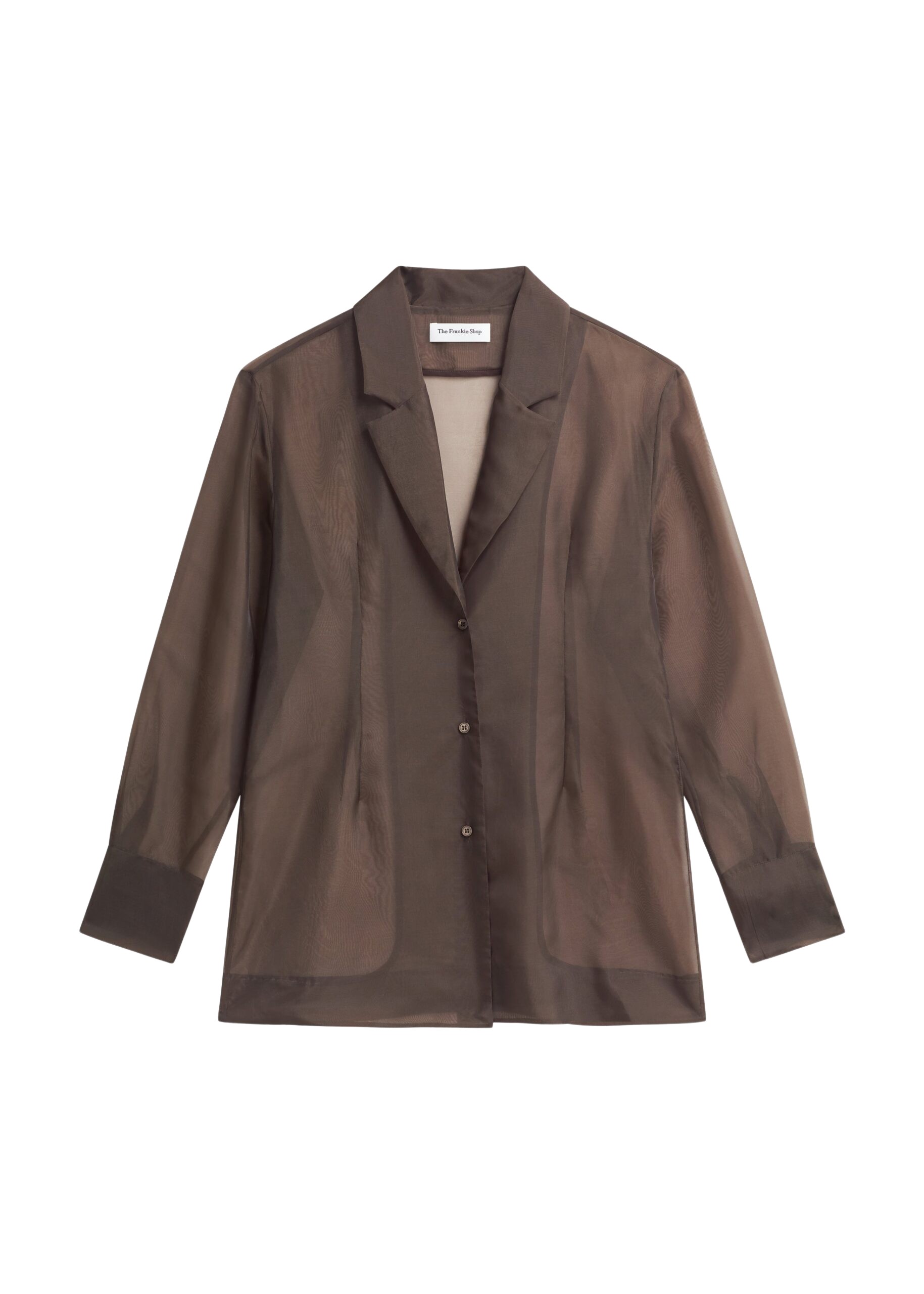 The Frankie Shop Lise Sheer Blazer – Brown