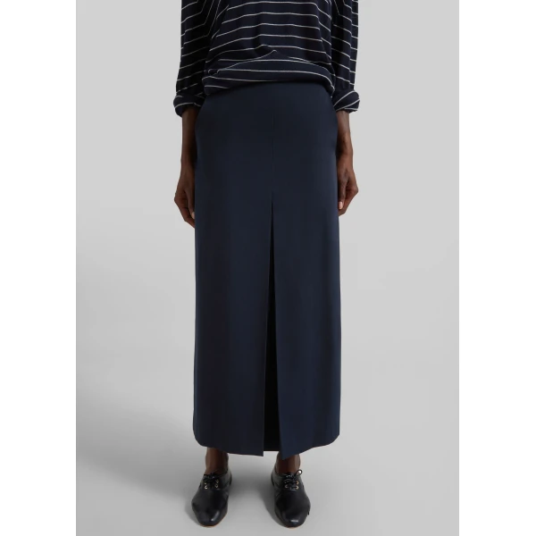 The Frankie Shop Lisle Front Slit Pencil Skirt – Navy, view 3