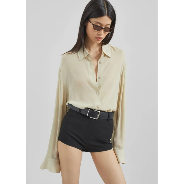The Frankie Shop Loen Hot Pants – Black, view 2