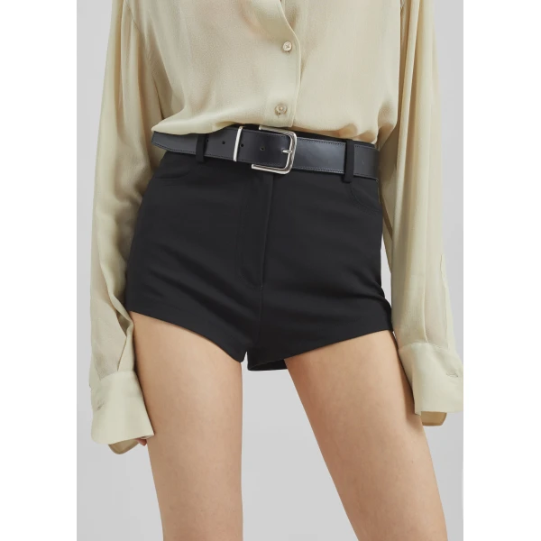 The Frankie Shop Loen Hot Pants – Black, view 3