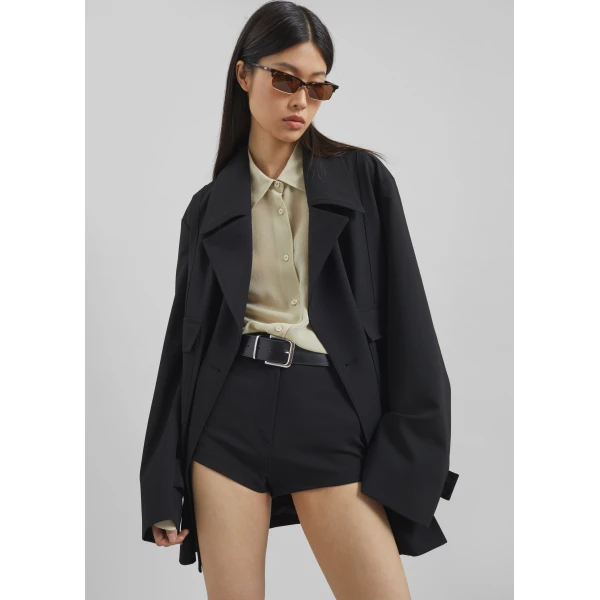 The Frankie Shop Loen Hot Pants – Black, view 6