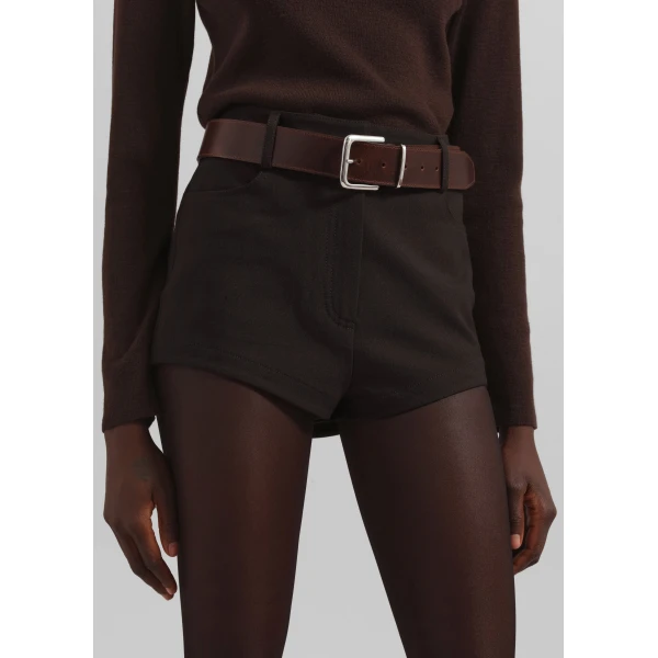 The Frankie Shop Loen Hot Pants – Brown, view 3