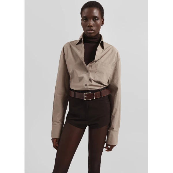 The Frankie Shop Loen Hot Pants – Brown, view 5