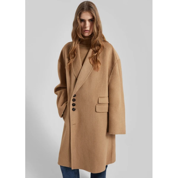 The Frankie Shop Lohit Wool Coat – Camel, view 6