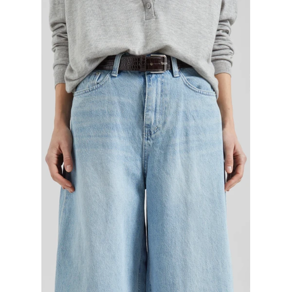 The Frankie Shop Lucena Barrel-Leg Jeans – Light Wash, view 5