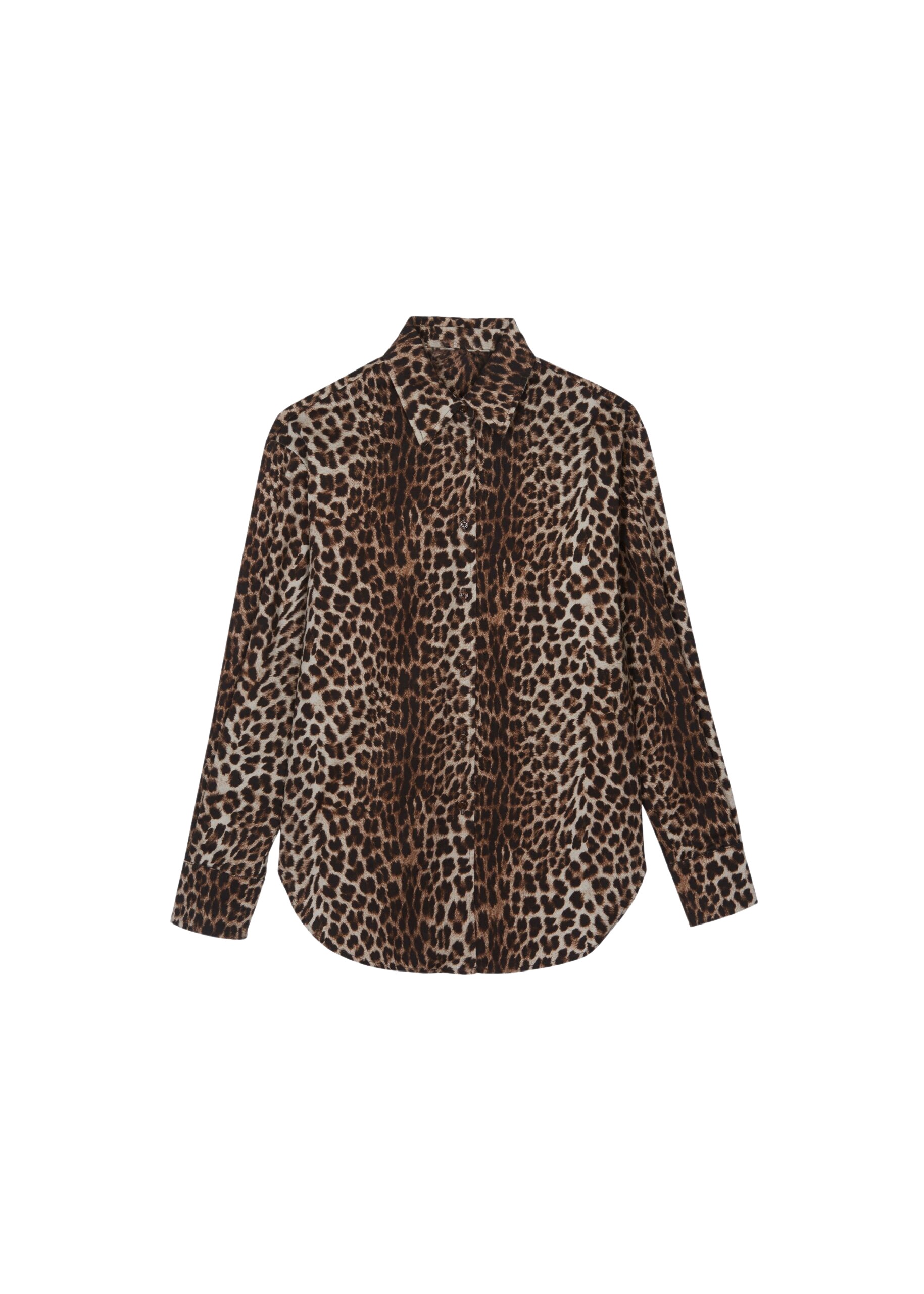 The Frankie Shop Lui Leopard Print Shirt – Brown