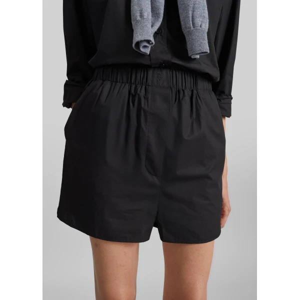 The Frankie Shop Lui Organic Cotton Boxer Short – Black, view 4