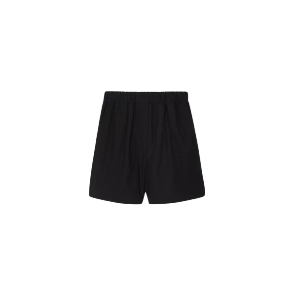 The Frankie Shop Lui Organic Cotton Boxer Short - Black - Oversized Minimalist Shorts in Black - Shop at Coveti