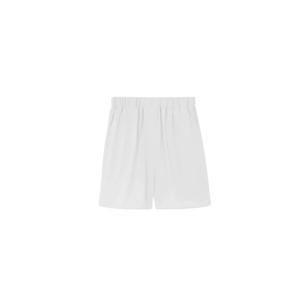 The Frankie Shop Lui Organic Cotton Boxer Short - White - Oversized Minimalist Shorts in White - Shop at Coveti