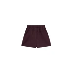 The Frankie Shop Lui Organic Cotton Boxer Shorts - Dark Plum - Oversized Minimalist Shorts in Purple - Shop at Coveti