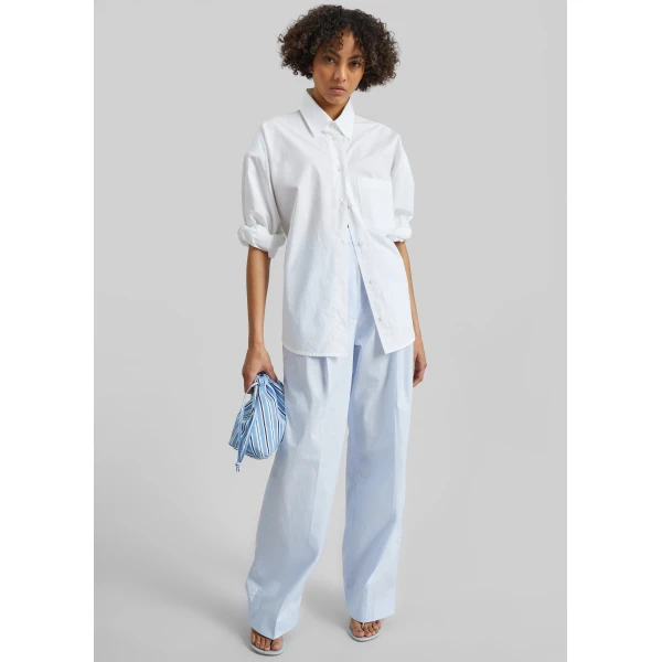 The Frankie Shop Lui Organic Cotton Shirt – White, view 6