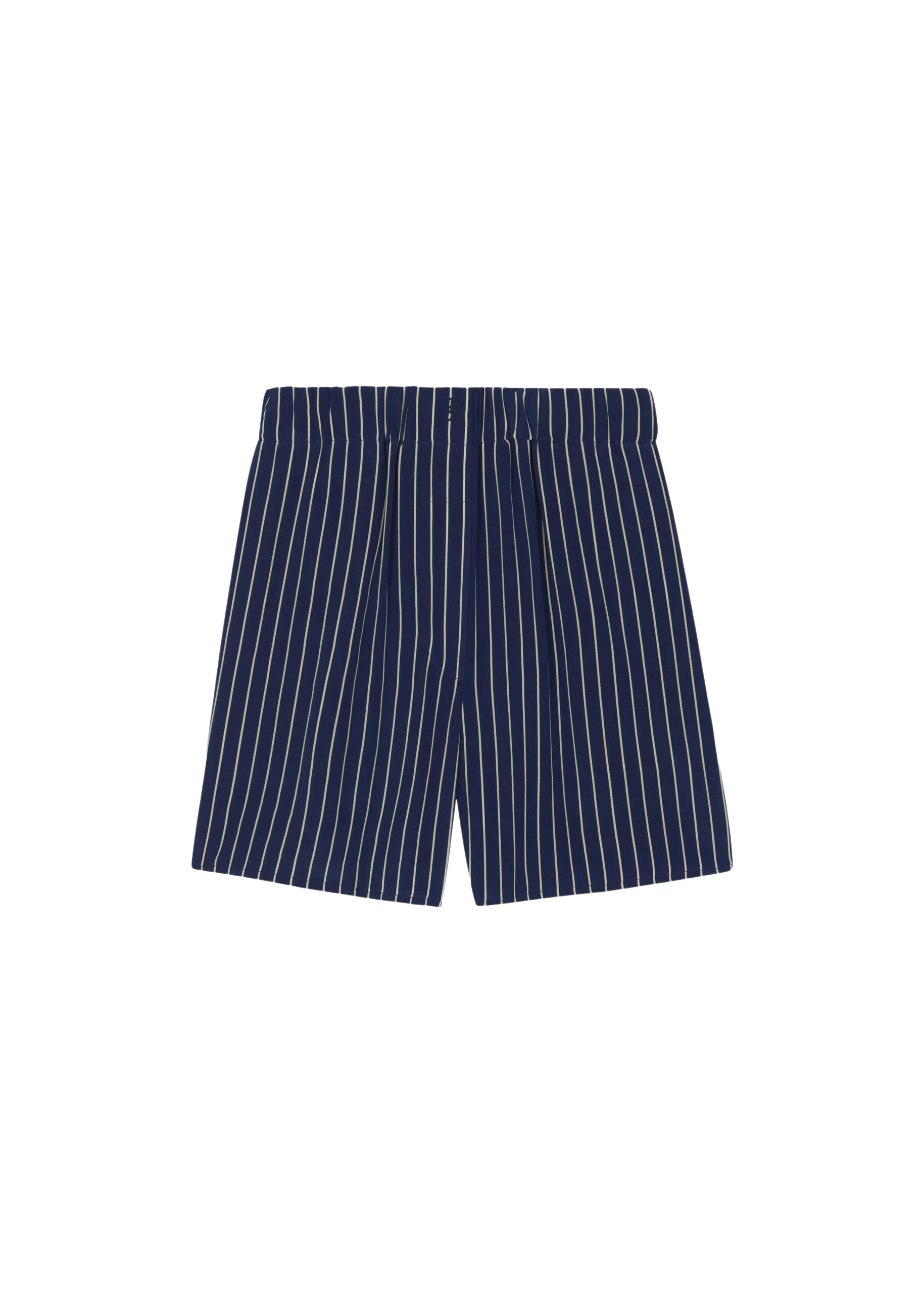 The-Frankie-Shop-Lui-Striped-Boxer-Shorts-NavyBeige-Pinstripe-coveti-scaled56444_nobg The Frankie Shop Lui Striped Boxer Shorts - Navy/Beige Pinstripe - Oversized Minimalist Shorts in Multicolour - Shop at Coveti