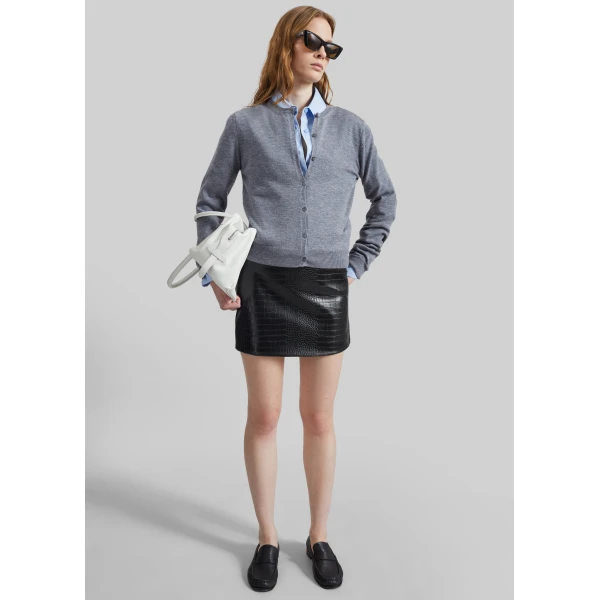 The Frankie Shop Mahim Superfine Wool Cardigan – Grey, view 3