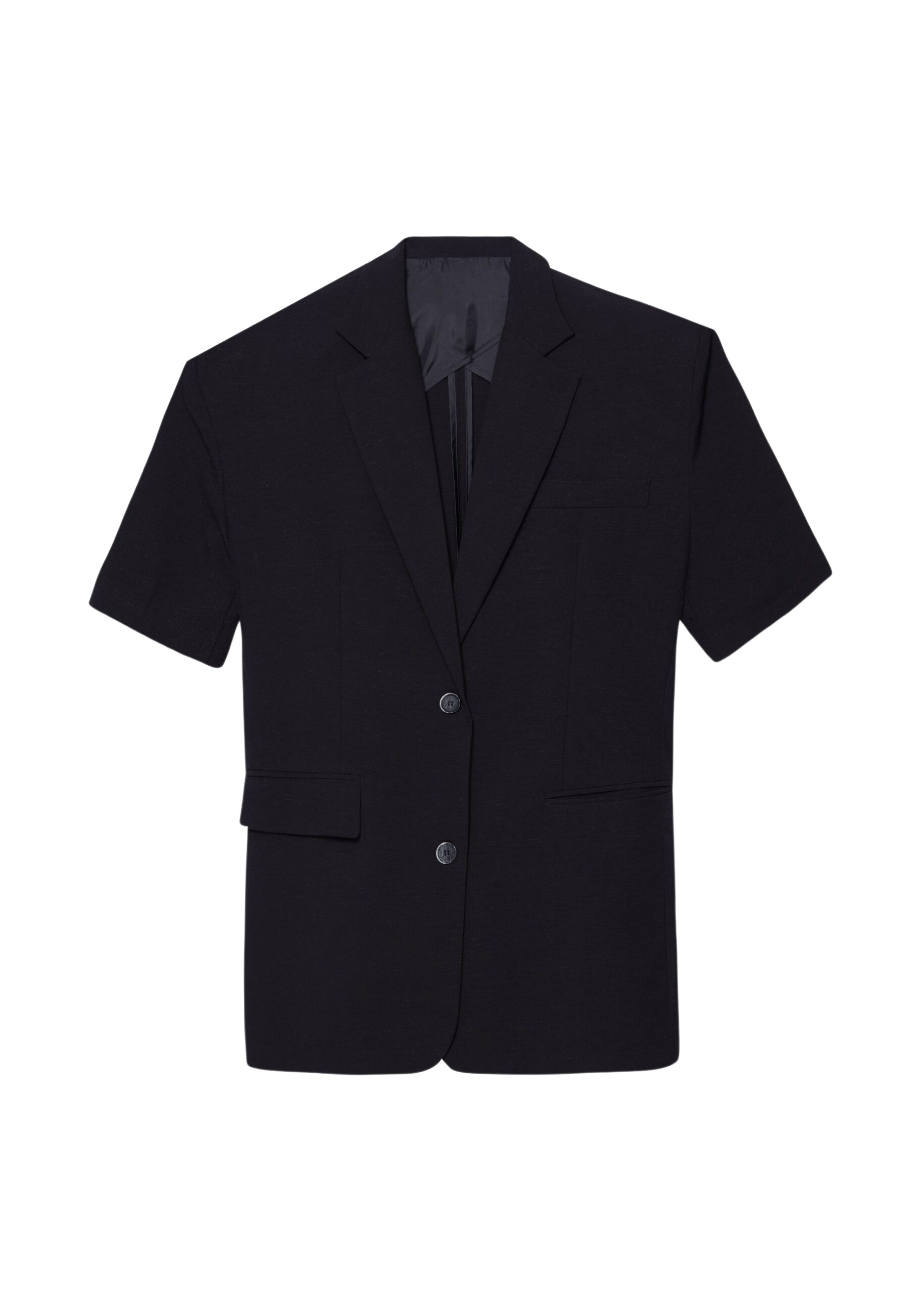 The Frankie Shop Maisie Short Sleeve Blazer – Black