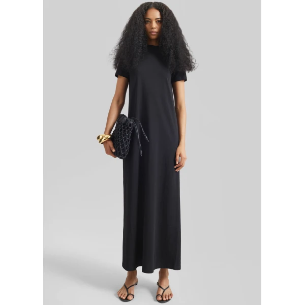 The Frankie Shop Malo T-Shirt Dress – Black, view 2