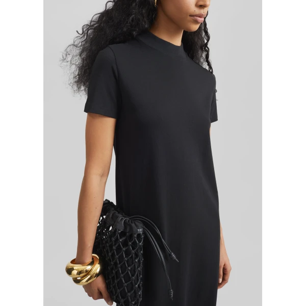 The Frankie Shop Malo T-Shirt Dress – Black, view 4