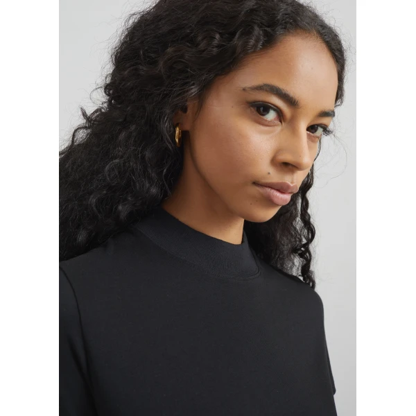 The Frankie Shop Malo T-Shirt Dress – Black, view 6