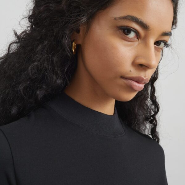 The Frankie Shop Malo T-Shirt Dress - Black - Oversized Minimalist Dresses in Black - Shop at Coveti