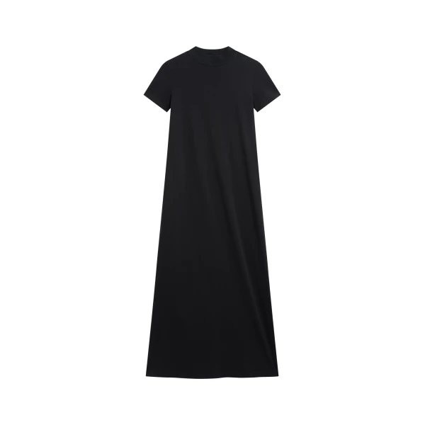 The Frankie Shop Malo T-Shirt Dress - Black - Oversized Minimalist Dresses in Black - Shop at Coveti