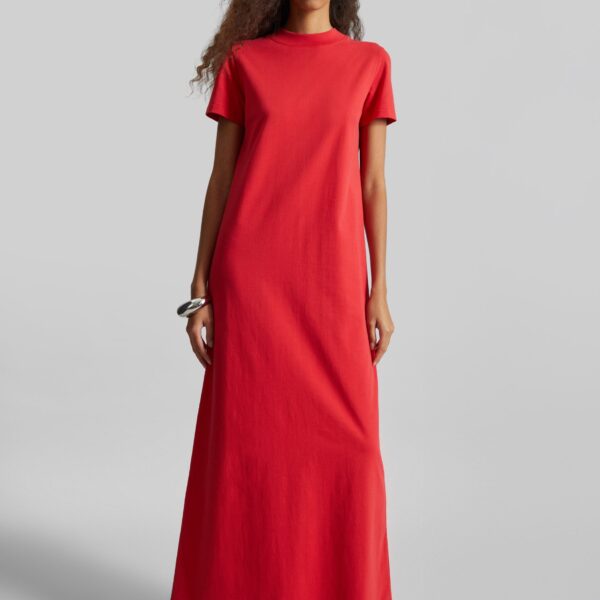 The Frankie Shop Malo T-Shirt Dress - Red - Oversized Minimalist Dresses in Red - Shop at Coveti