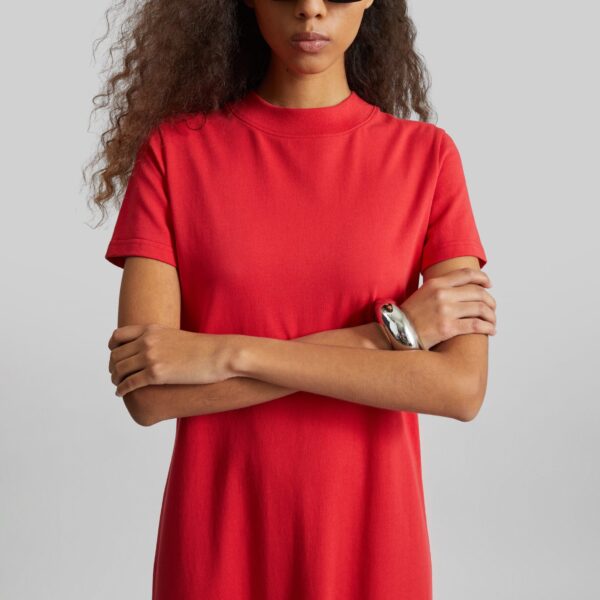 The Frankie Shop Malo T-Shirt Dress - Red - Oversized Minimalist Dresses in Red - Shop at Coveti