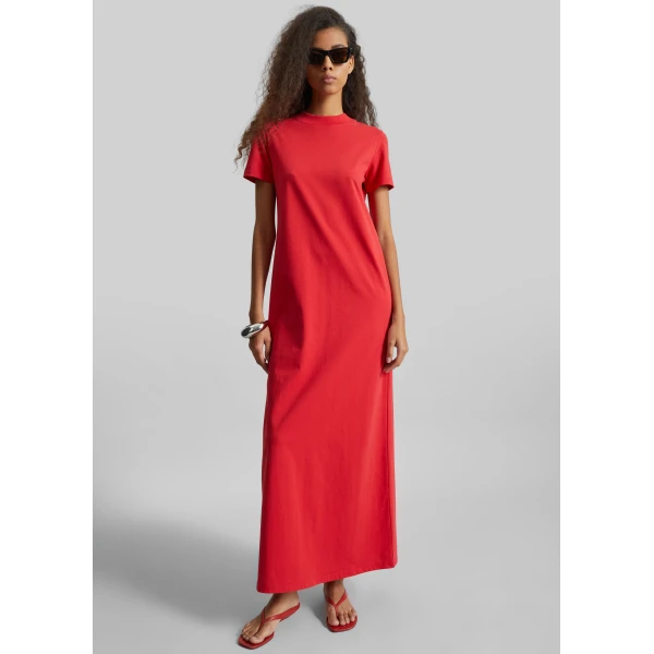 The Frankie Shop Malo T-Shirt Dress – Red, view 5