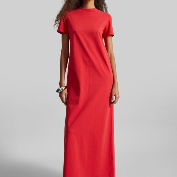 The Frankie Shop Malo T-Shirt Dress - Red - Oversized Minimalist Dresses in Red - Shop at Coveti