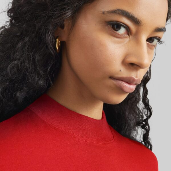 The Frankie Shop Malo T-Shirt Dress - Red - Oversized Minimalist Dresses in Red - Shop at Coveti