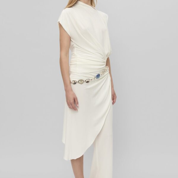 The Frankie Shop Manto Jersey Tee - White - Oversized Minimalist Tops in White - Shop at Coveti