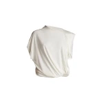 The Frankie Shop Manto Jersey Tee - White - Oversized Minimalist Tops in White - Shop at Coveti