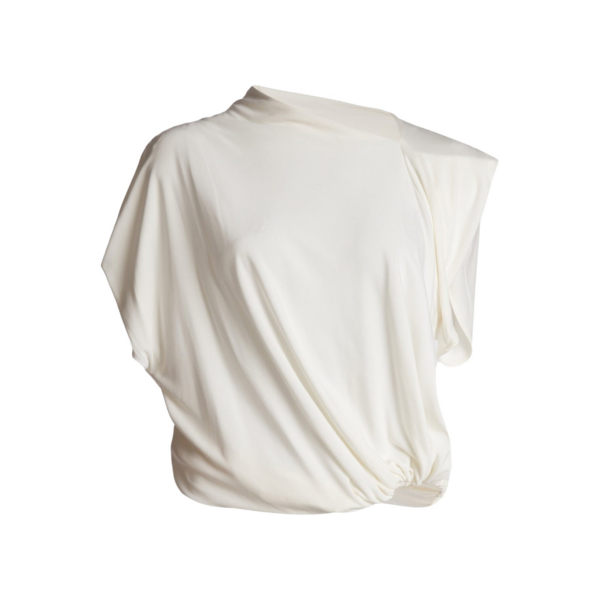 The Frankie Shop Manto Jersey Tee - White - Oversized Minimalist Tops in White - Shop at Coveti