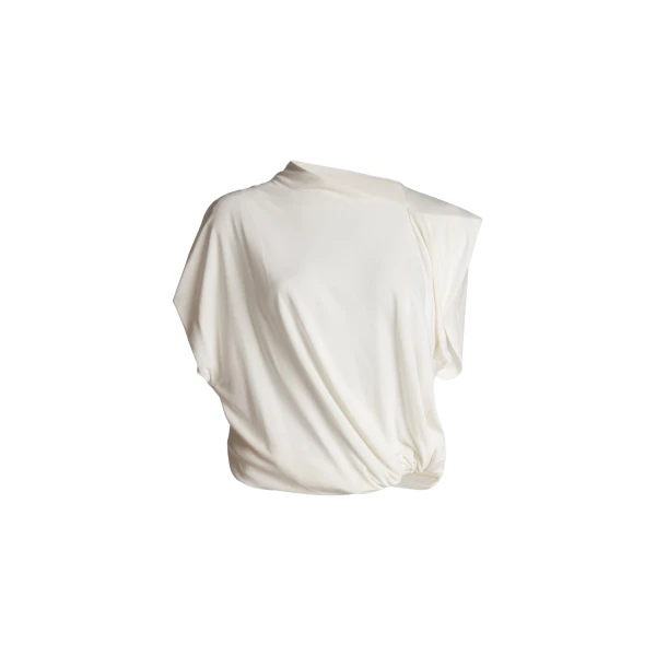 The Frankie Shop Manto Jersey Tee - White - Oversized Minimalist Tops in White - Shop at Coveti