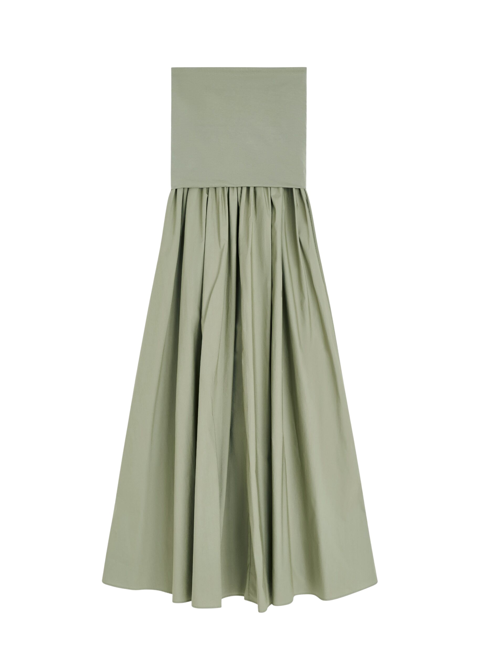 The Frankie Shop Marc Cotton Maxi Dress – Deep Lichen Green
