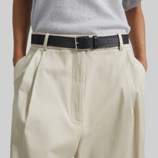 The Frankie Shop Marfa Cotton Pleated Bermuda - Light Beige - Oversized Minimalist Shorts in Beige - Shop at Coveti