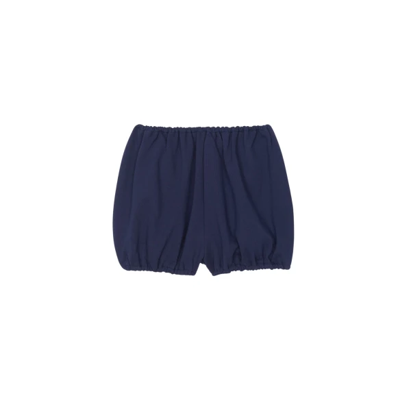 The Frankie Shop Maro Balloon Shorts - Navy - Oversized Minimalist Shorts in Blue - Shop at Coveti