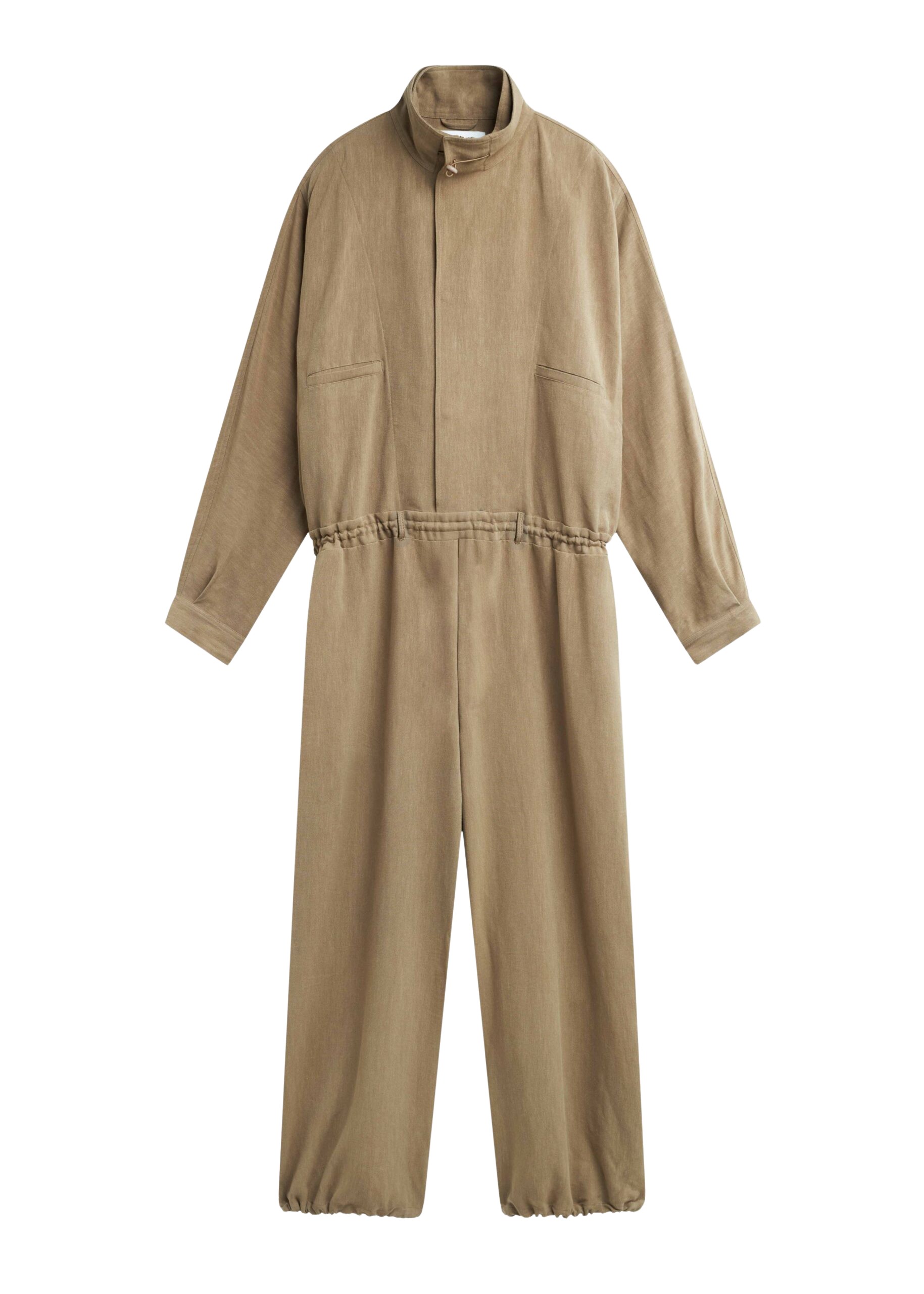 The Frankie Shop Marvin Linen Jumpsuit – Camel