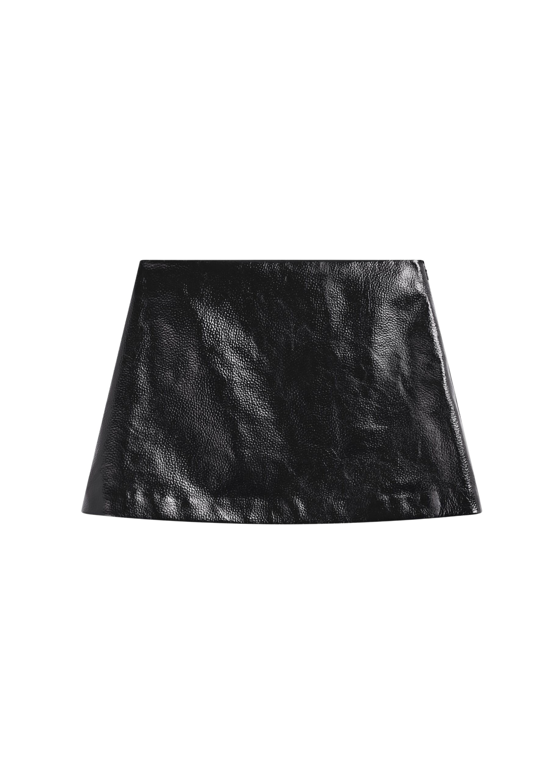 The Frankie Shop Mary Crackled Faux Leather Mini Skirt - Black - Oversized Minimalist Skirts in Black - Shop at Coveti