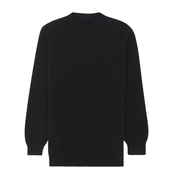 The Frankie Shop Maxime Knit Sweater Dress - Black - Oversized Minimalist Knitwear in Black - Shop at Coveti