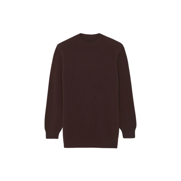 The Frankie Shop Maxime Knit Sweater Dress - Brown - Oversized Minimalist Knitwear in Beige - Shop at Coveti